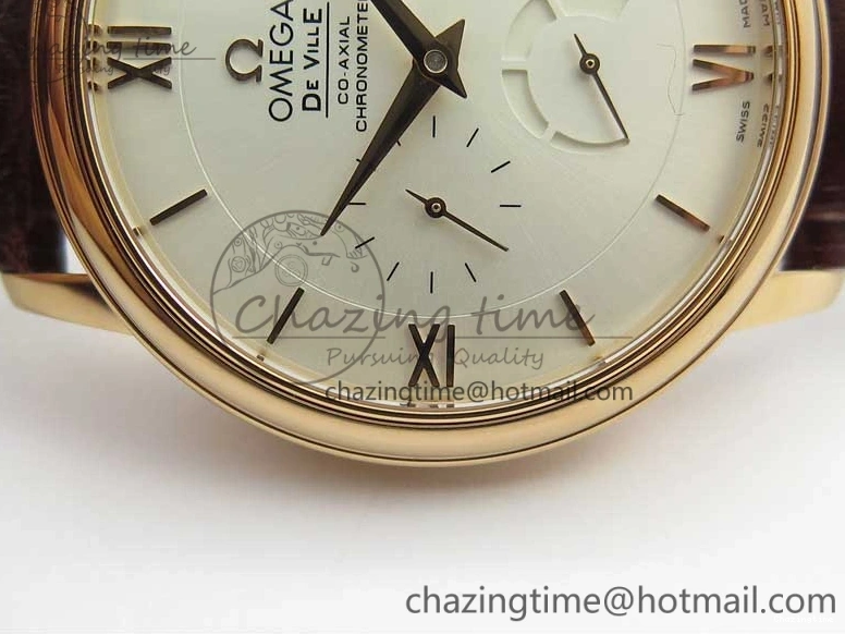 0125 De Ville Prestige Real PR RG ZF 1:1 Best Edition White Dial on Brown Leather Strap MIYOTA HighPerformance 7939
